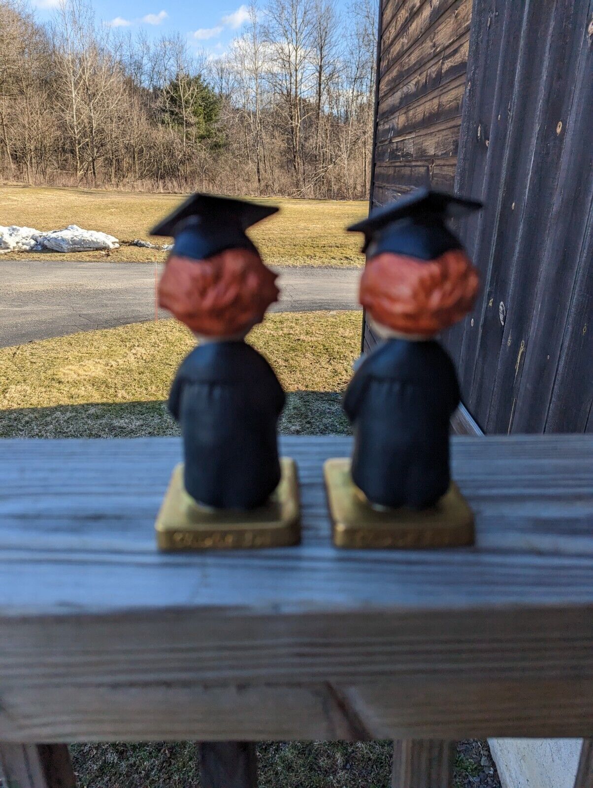 Pair of GOEBEL REDHEAD BACHELOR DEGREE FIGURINES (BOY GRADUATE) 5"H WEST GERMANY