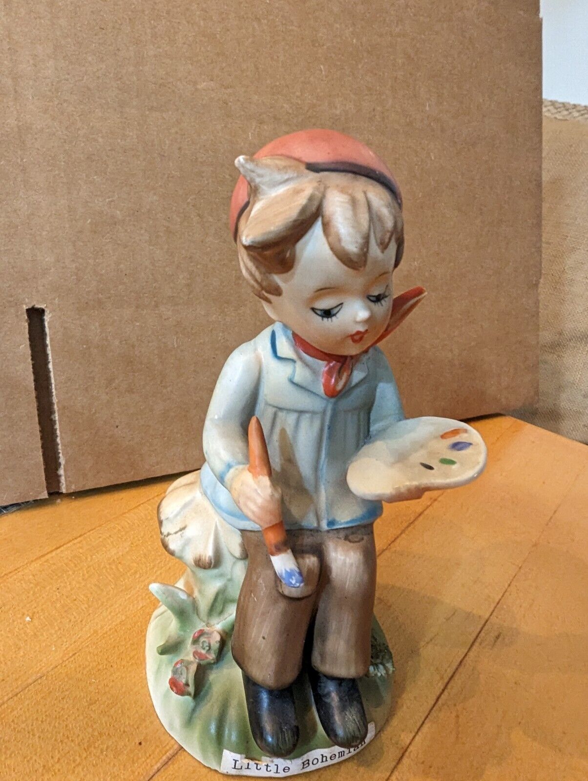 Erich Stauffer Little Bohemian Painter Figurine Porcelain U8543 Vintage Japan