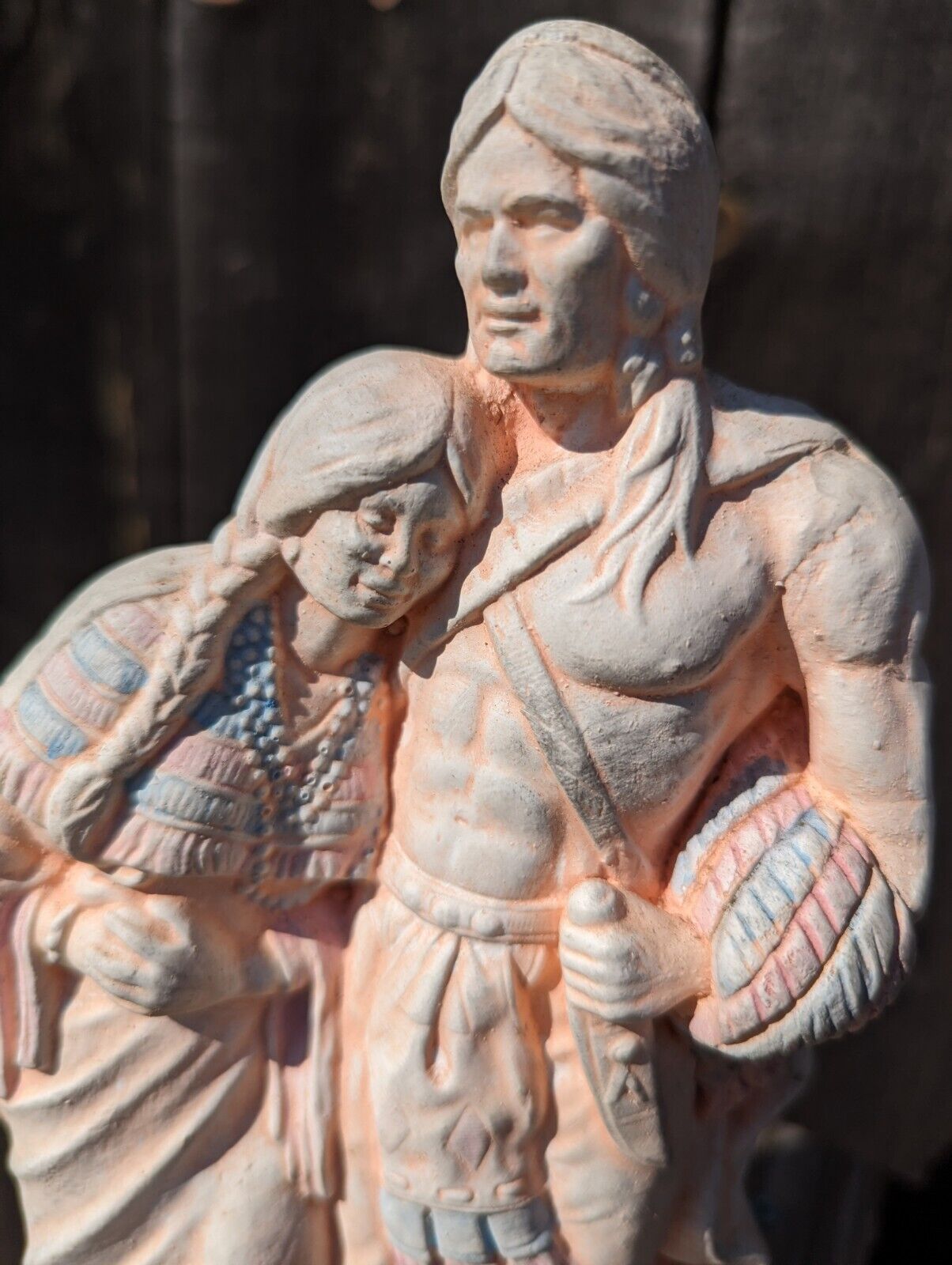 Native American Couple Ceramic Figure