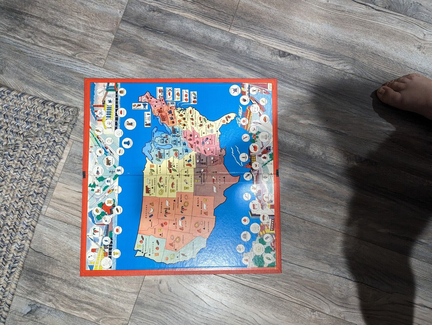 Vintage 1954 Milton Bradley Game of States Board Game COMPLETE Made In USA