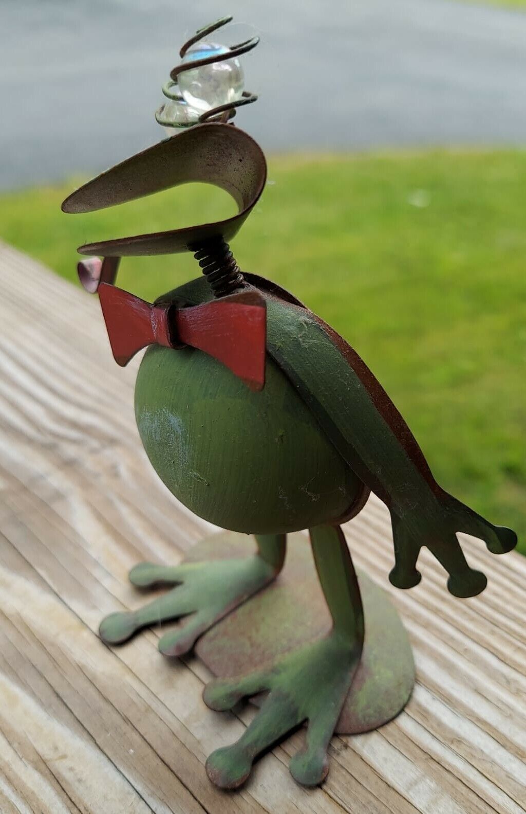 Metalic Green Frog Figurine