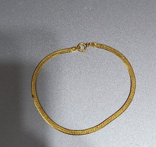 Gold Plated 925 Sterling Silver Hand Bracelet Made In Italy