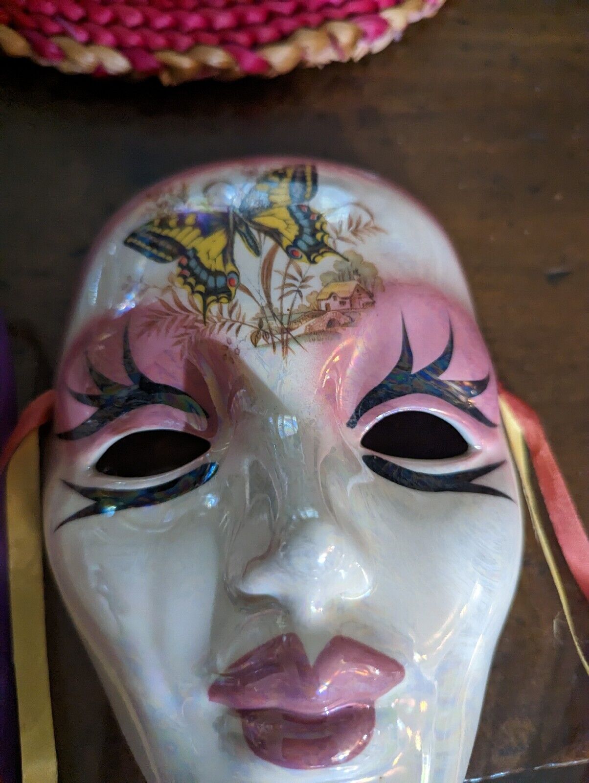 Two Hand Crafted Porcelain Face Masks