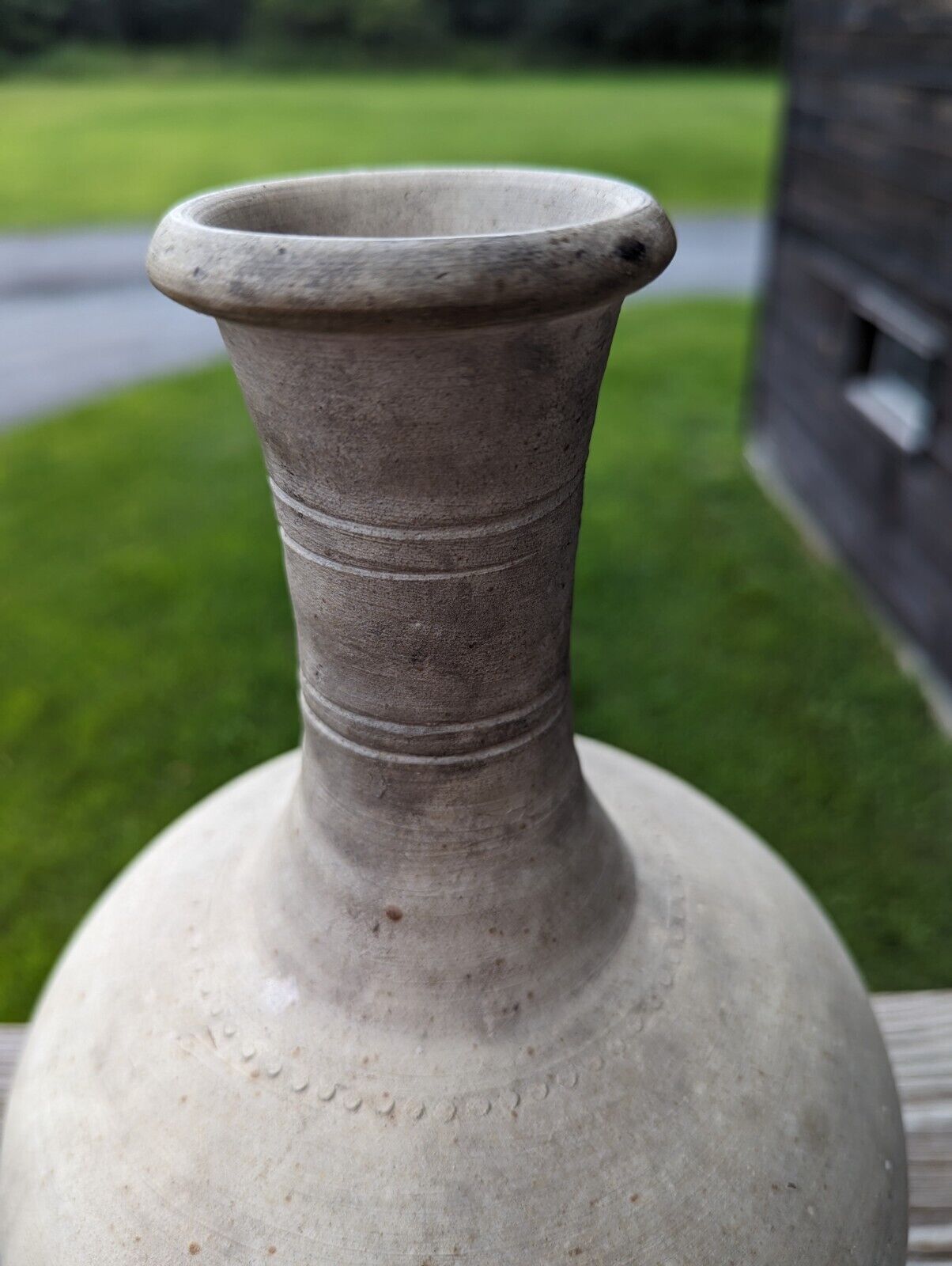 Vintage Ceramic Long Neck Round Bottom Jug