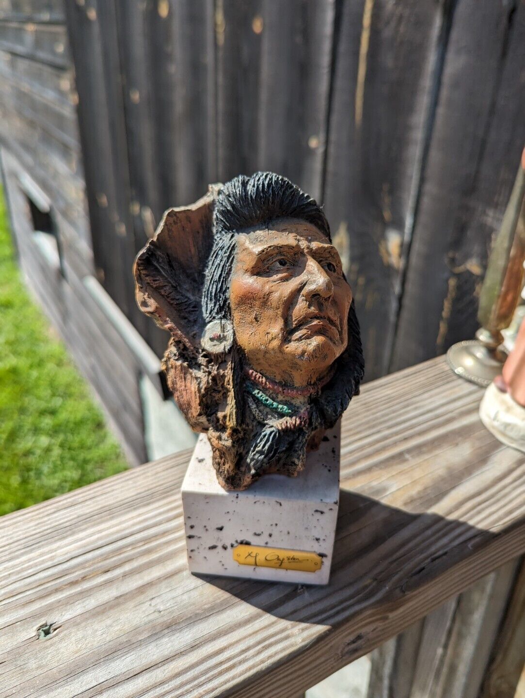 Hinmation Yalatkit Chief Joseph  1832-1904 head bust  Native American