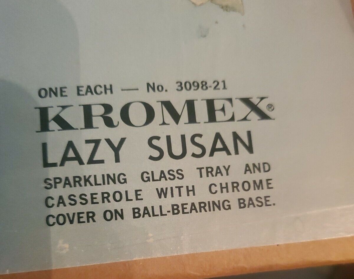 vintage kromex lazy susan no 3098-21 new in sealed box