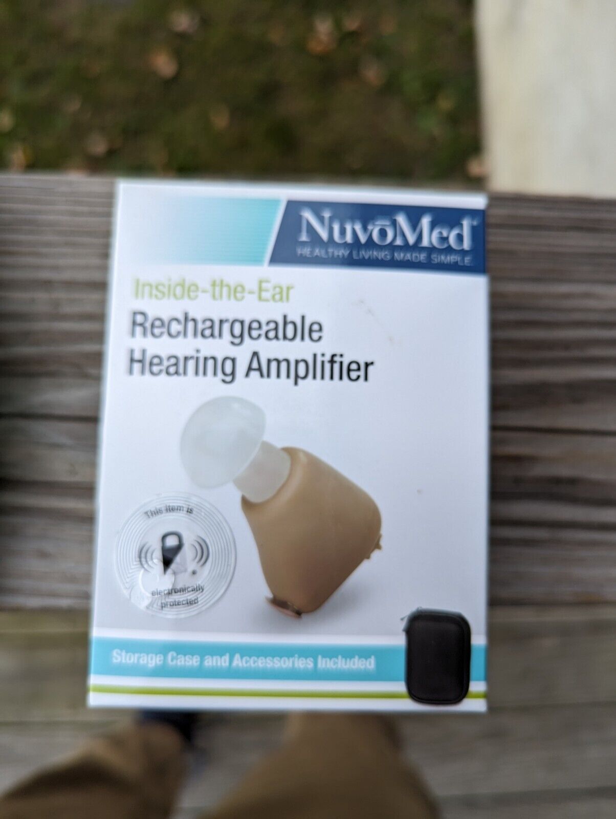 2 New Sealed NuvoMed Inside the Ear Rechargeable Hearing Amplifiers w Case