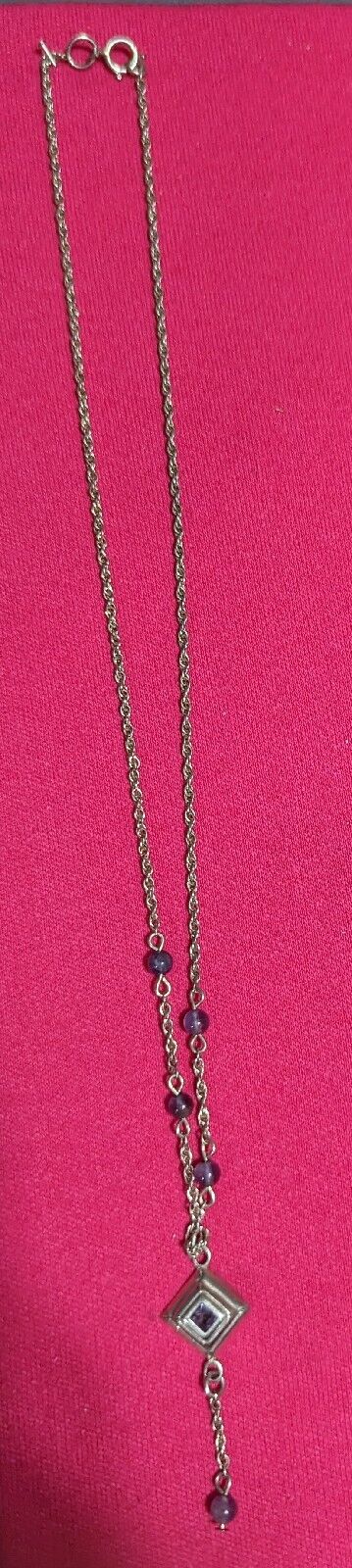 Vintage Sterling Silver 925 Necklace Marked