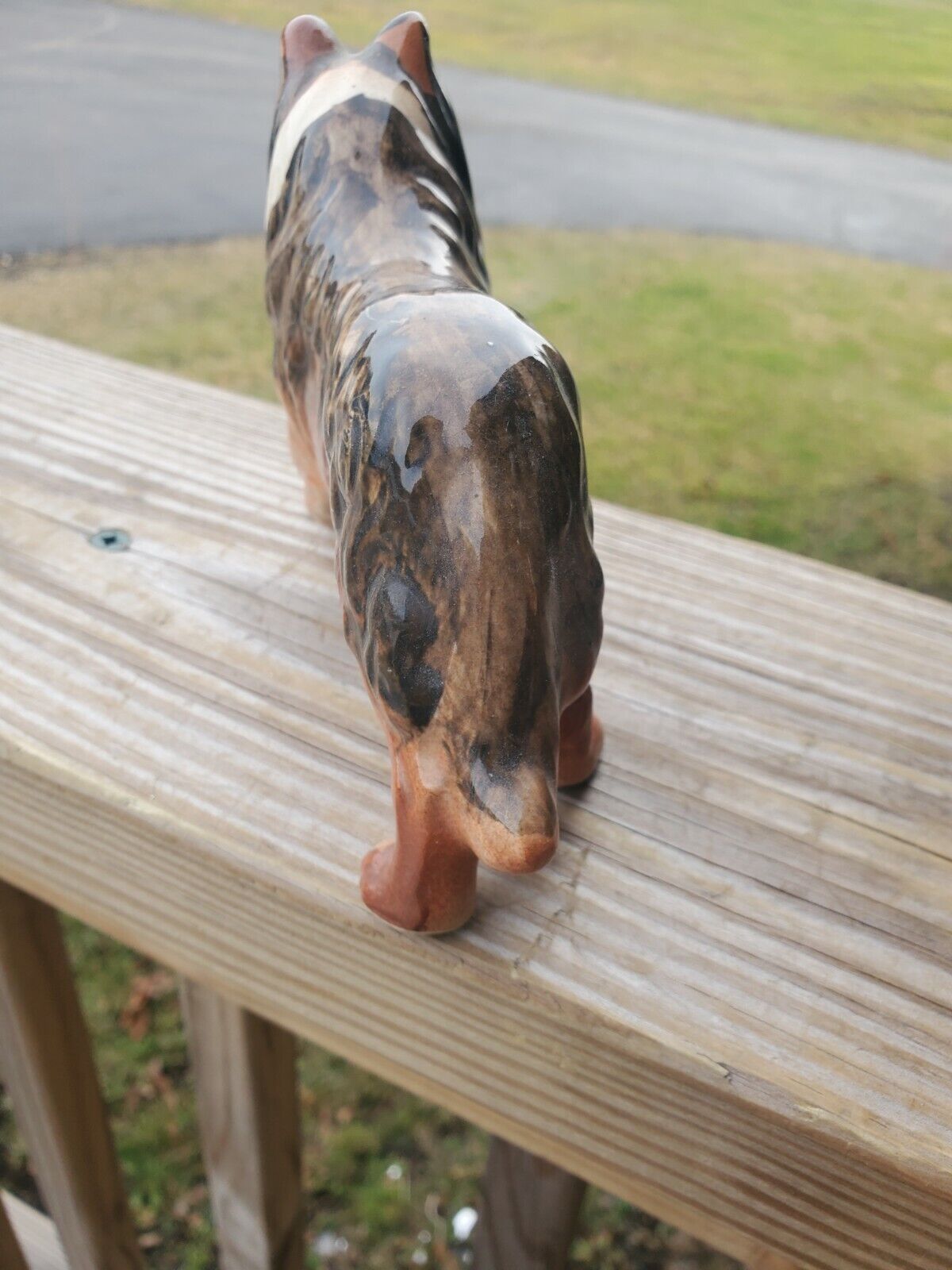 Vintage Ceramic Collie Dog Figurine Japan