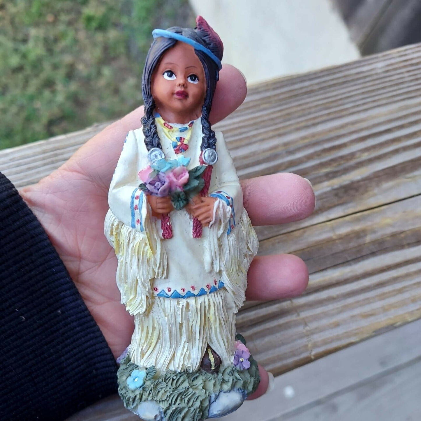 American Native Girl Ceramic Figurine