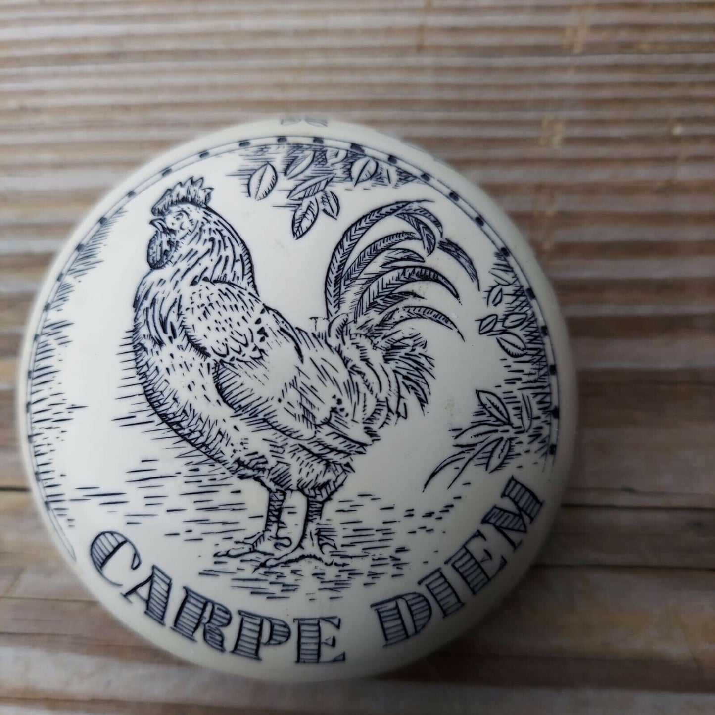 Carpe Diem Seize The Day Rooster Decorative Resin Desk Paperweight