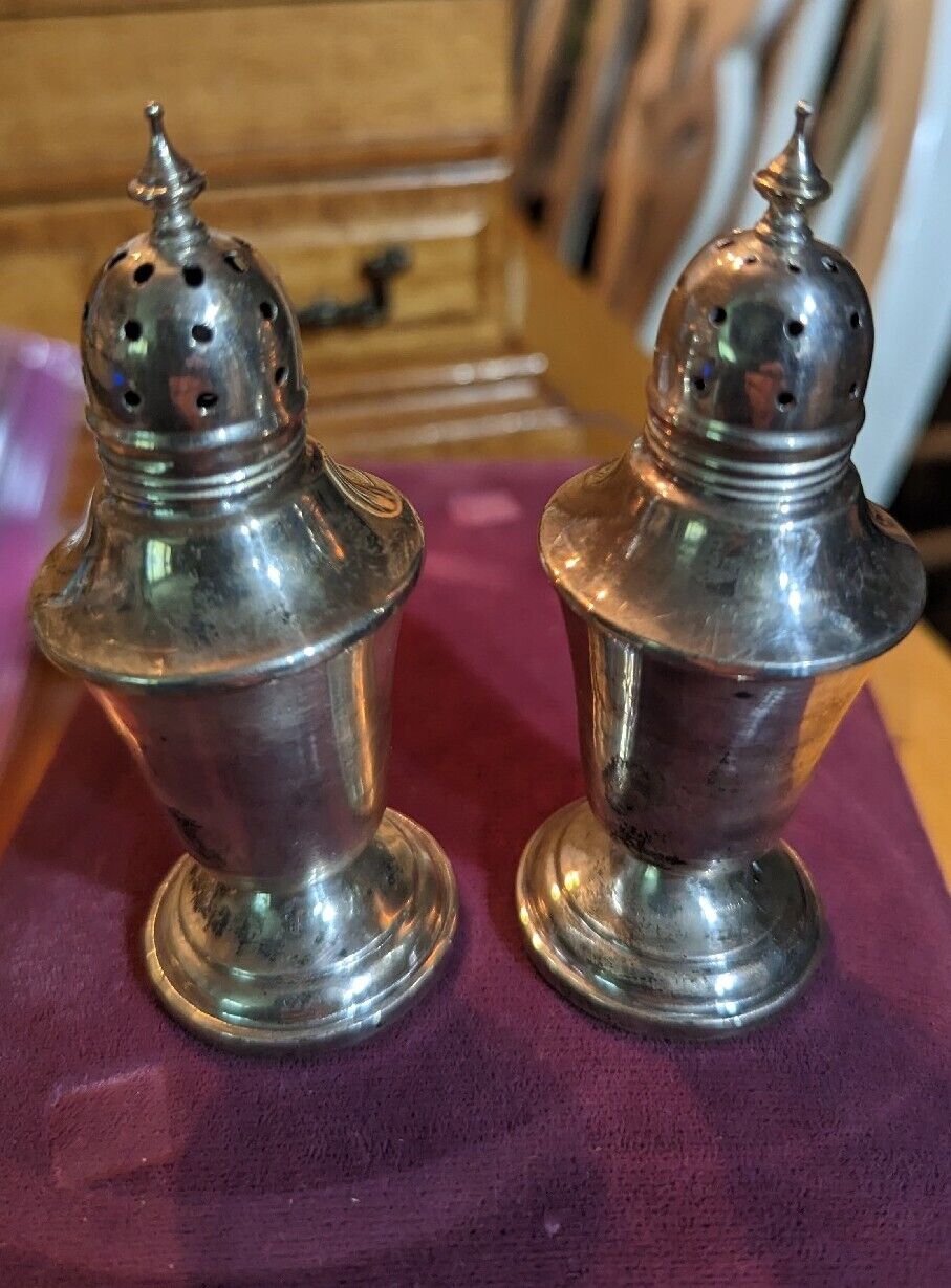 Sterling By Frank M Whiting Salt And Pepper Shakers