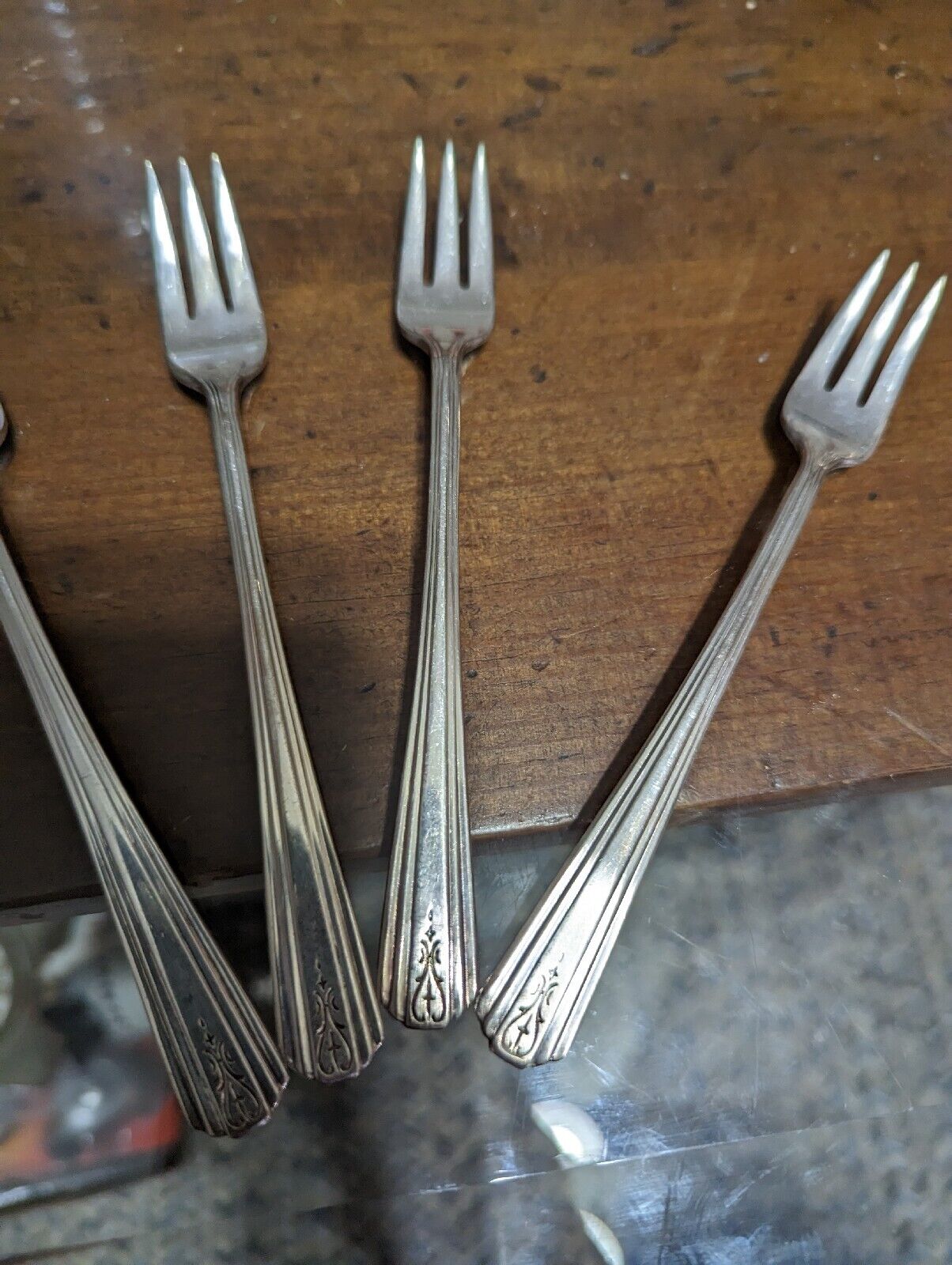 Set Of Four Vintage Avon Silver Plated Cocktail Forks