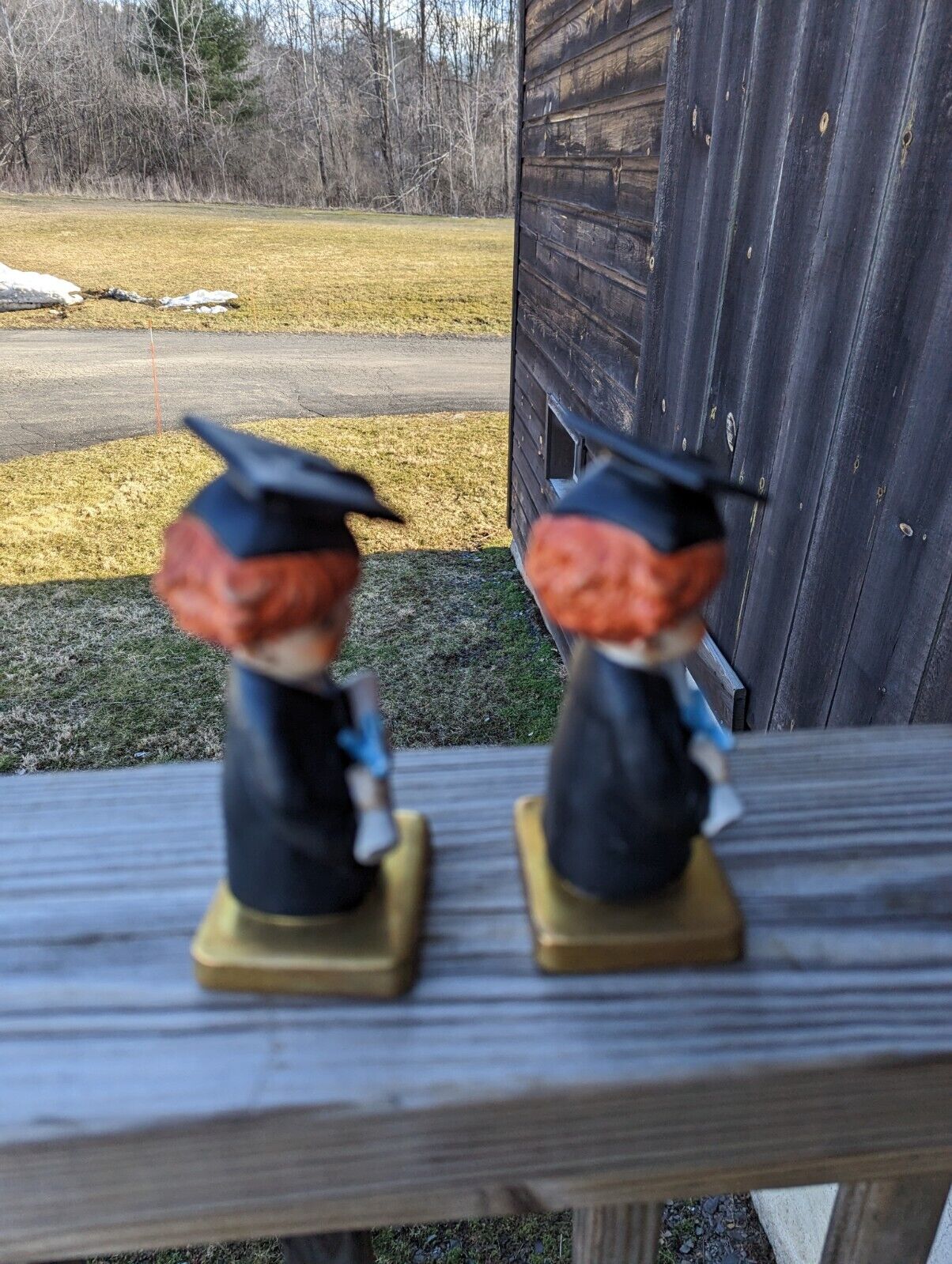 Pair of GOEBEL REDHEAD BACHELOR DEGREE FIGURINES (BOY GRADUATE) 5"H WEST GERMANY