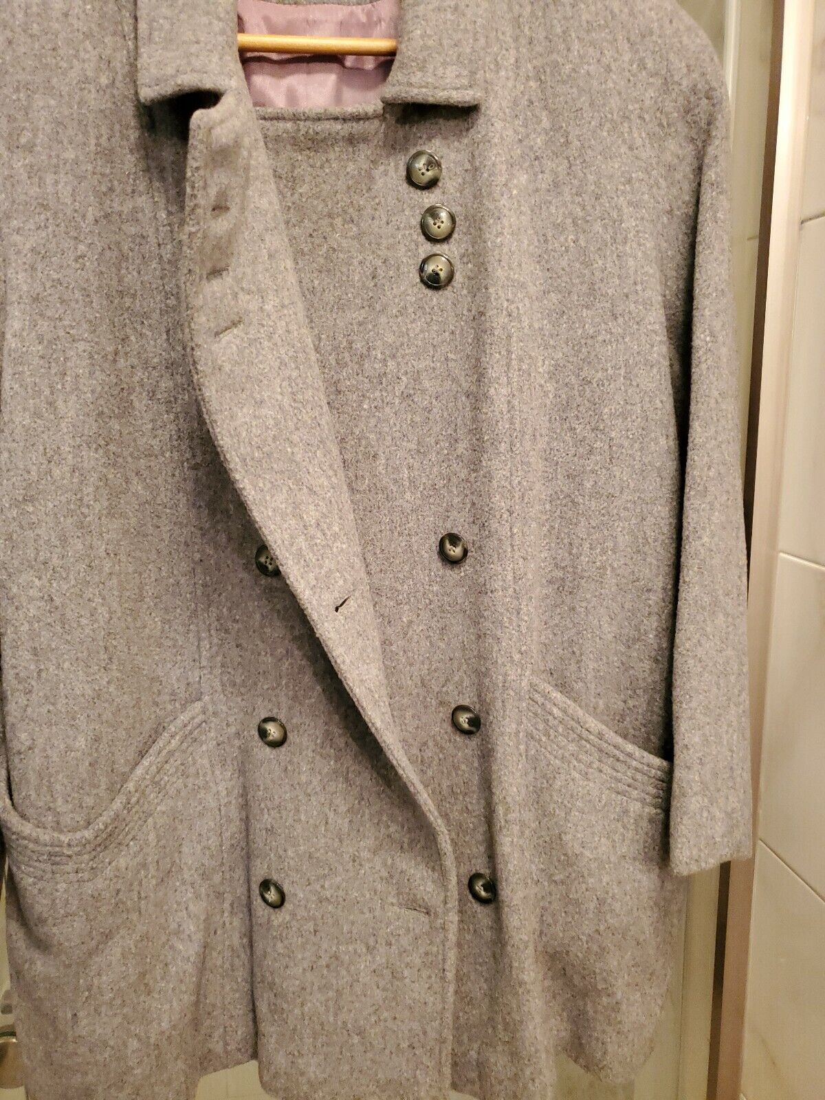 Herman Kay Ladies Petite Gray Coat