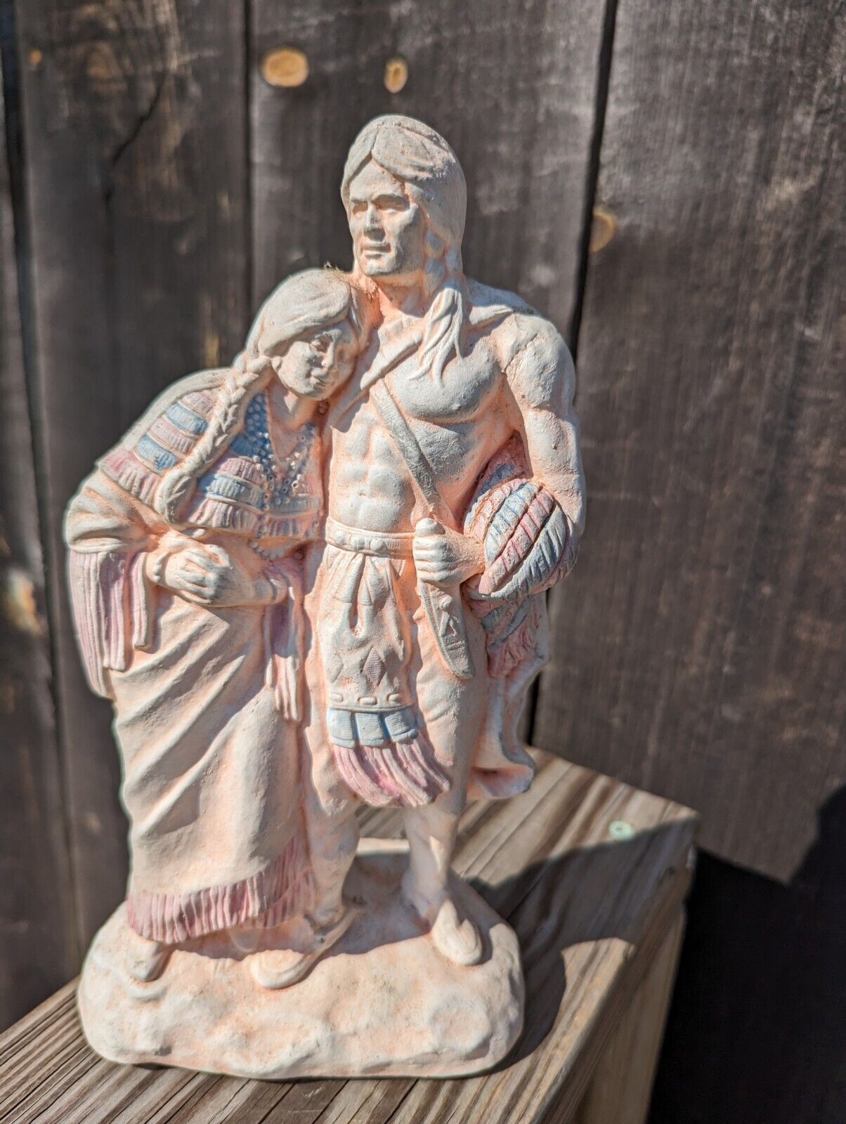 Native American Couple Ceramic Figure