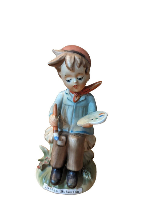 Erich Stauffer Little Bohemian Painter Figurine Porcelain U8543 Vintage Japan