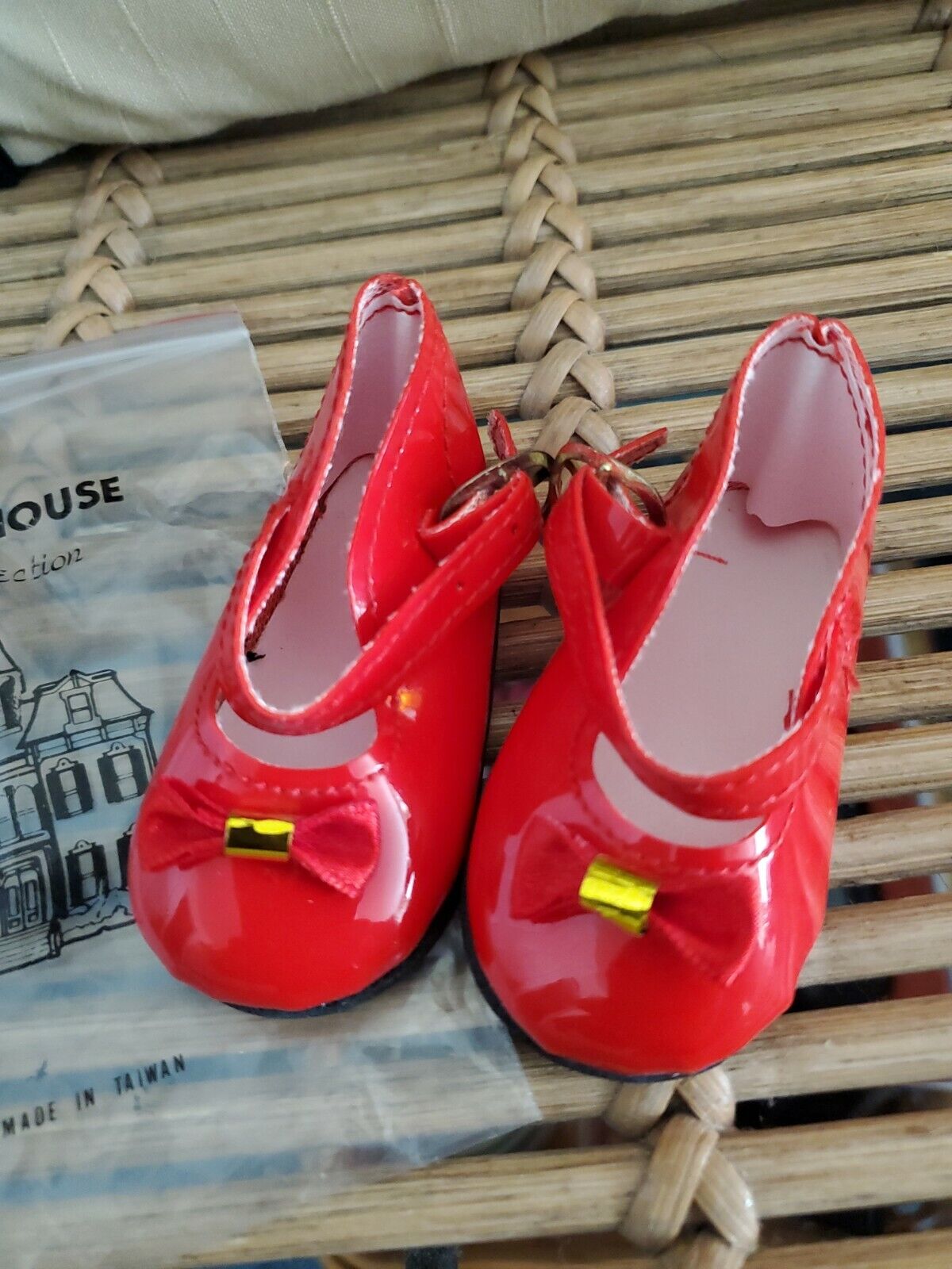 Vintage Playhouse Collection Red Doll Shoes Taiwan