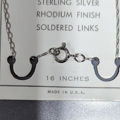 International Monetary Mint Sterling Silver Rhodium Finish Soldered Links 16" US