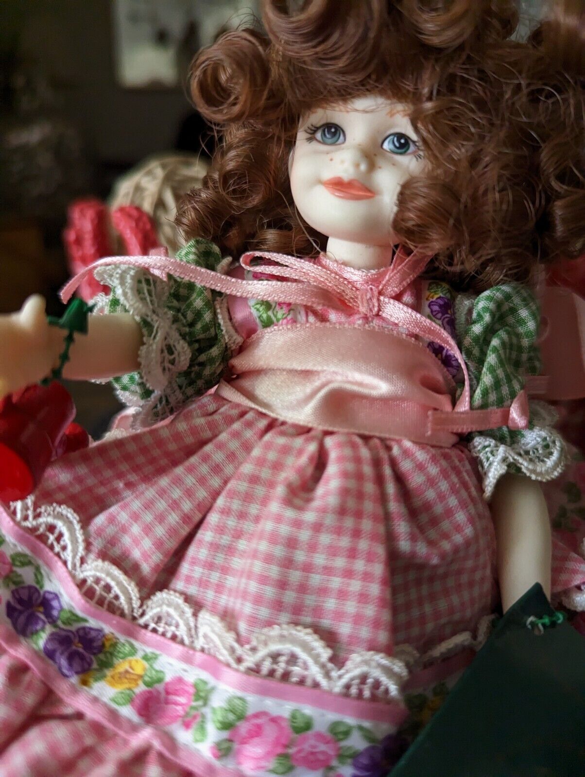 Vintage Doll "Marie, Marie , quite contrary" design by Chris Miller with stand