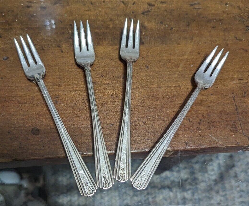 Set Of Four Vintage Avon Silver Plated Cocktail Forks