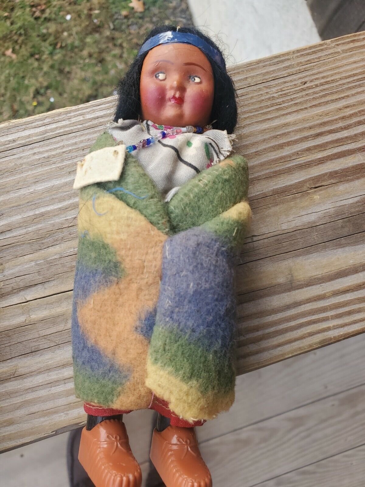 VINTAGE TRADEMARK SKOOKUM BULLY GOOD INDIAN DOLL PATENTED IN USA