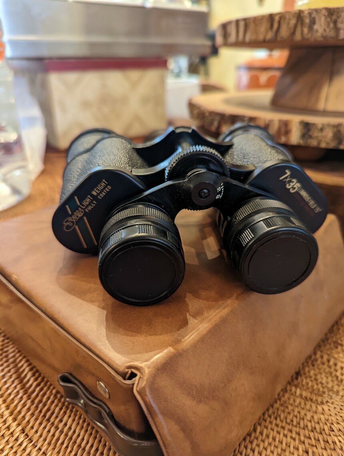 Vintage Sensi 7x35 Fully Coated Capped Binoculars With Case