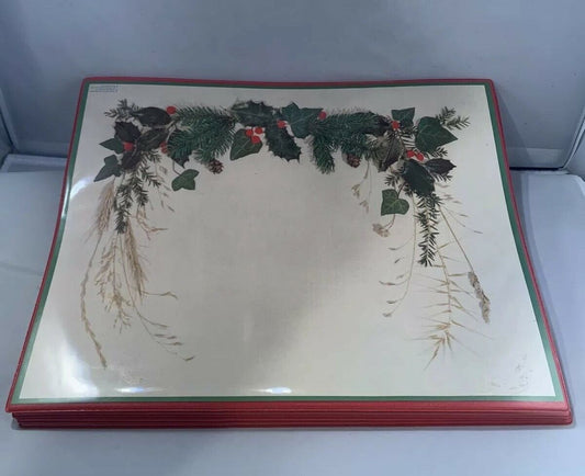 Six vintage christmas placemats