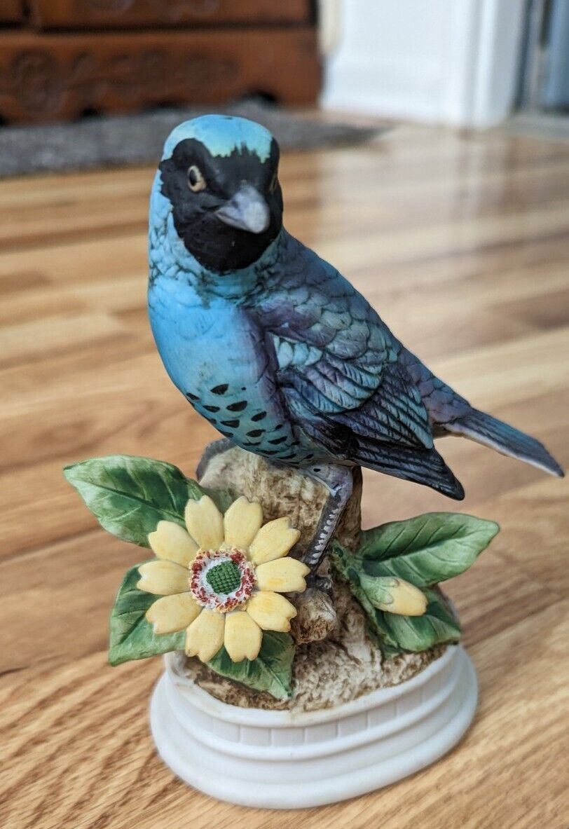 Napcoware Japan Swallow Tanager Limited Edition 7250 Blue Figurine 5" Tall