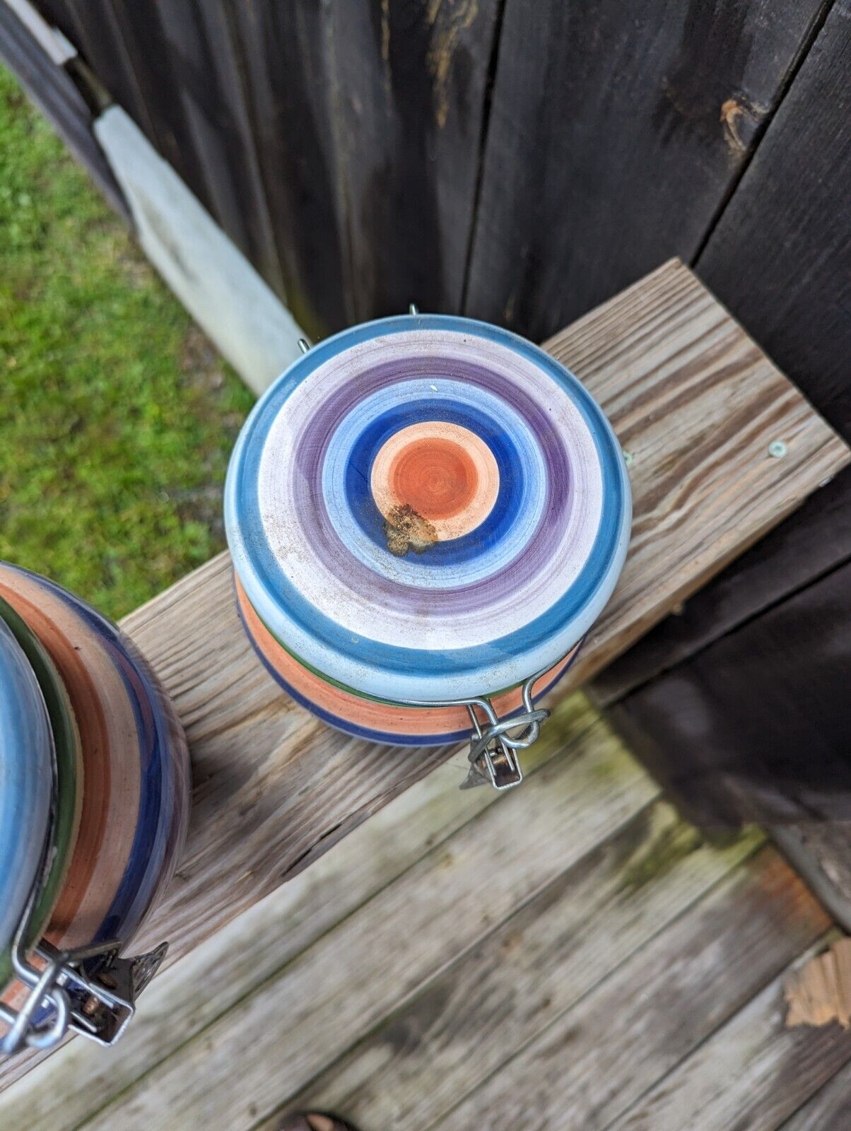 Kitchen Multicolor Canisters Set Of Three Different Sizes