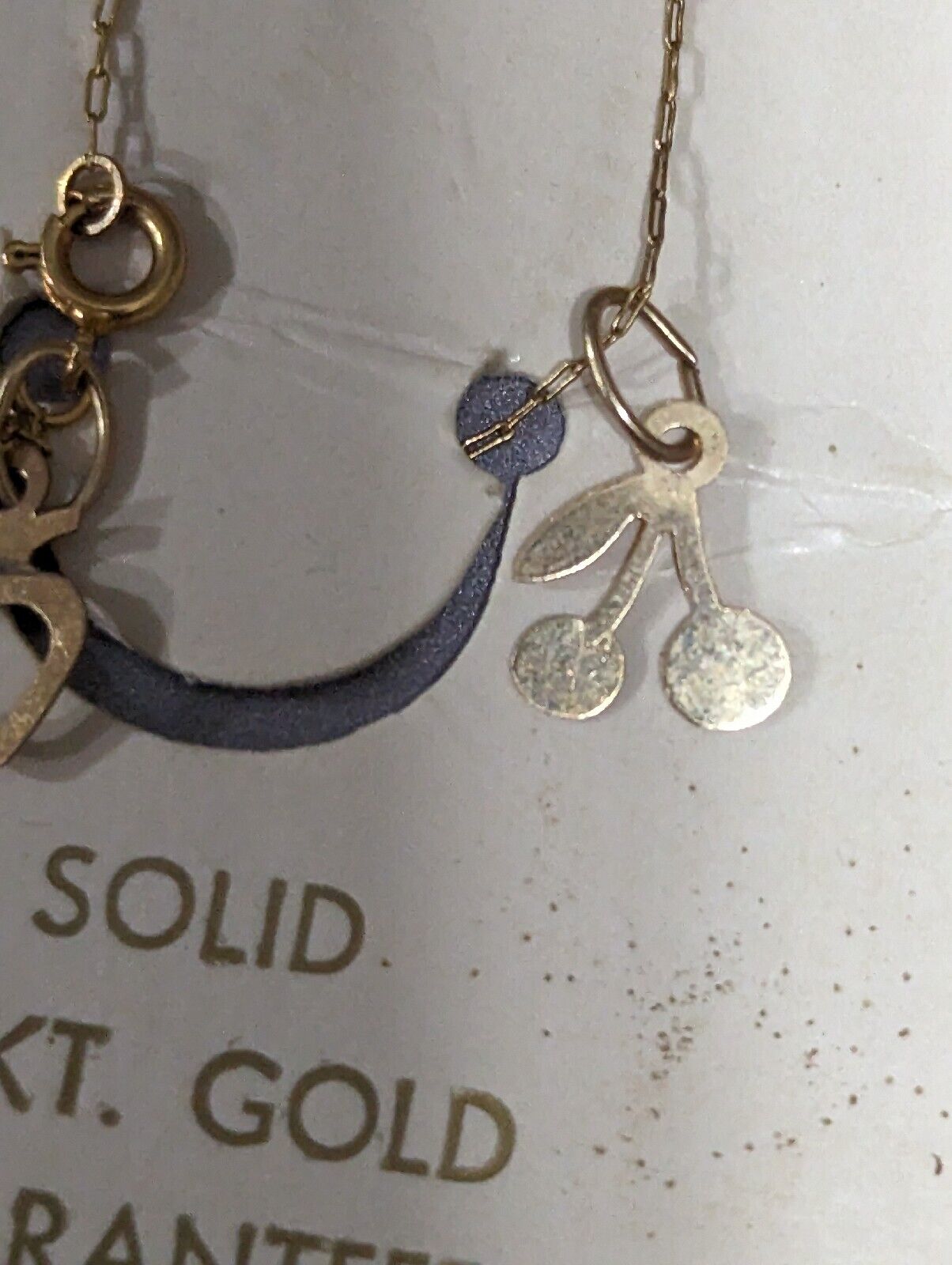 Vintage Solid 14kt Gold 7" Charms Bracelet In Original Packaging