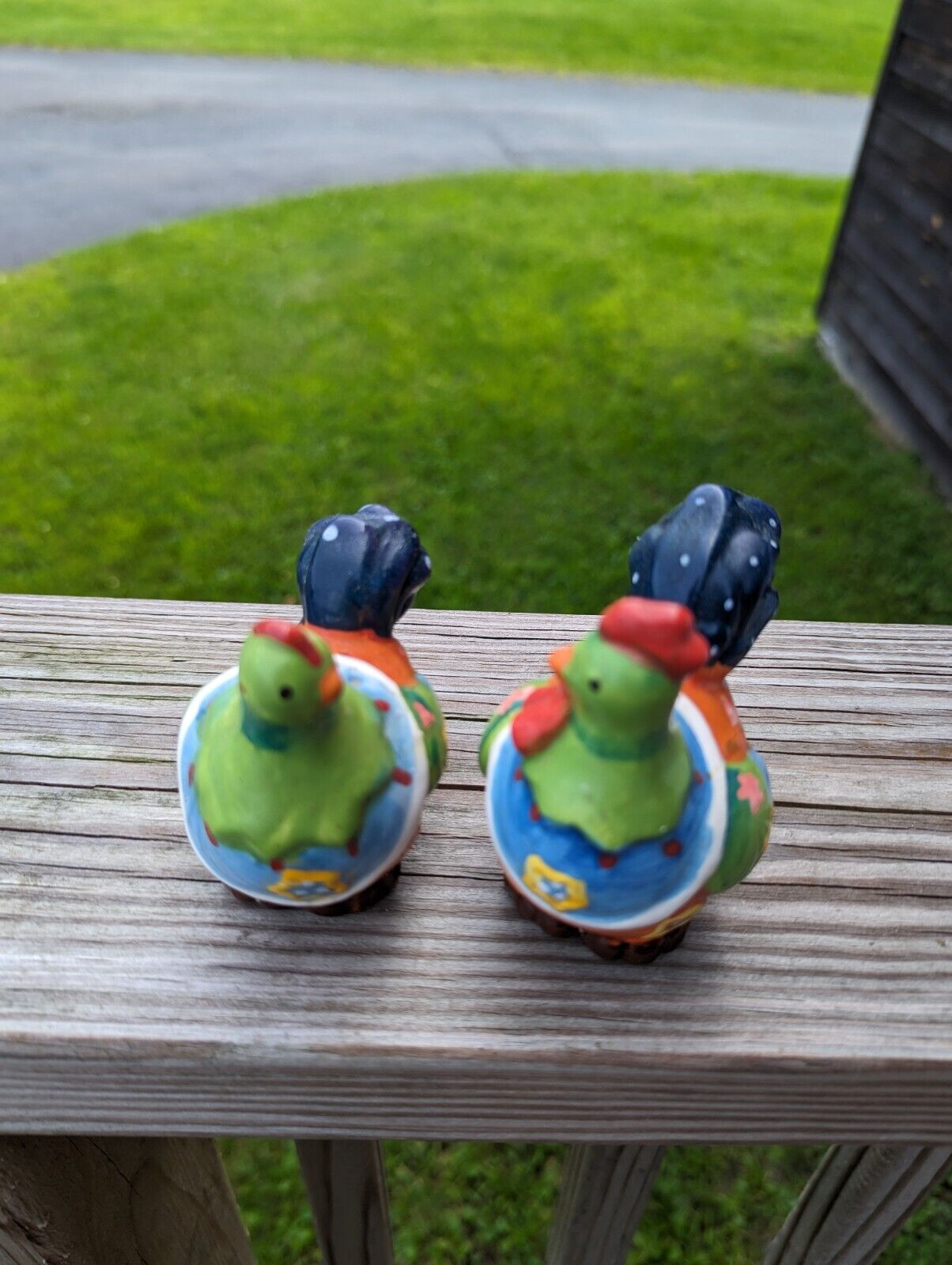 Vintage Bone China Chicken Shakers