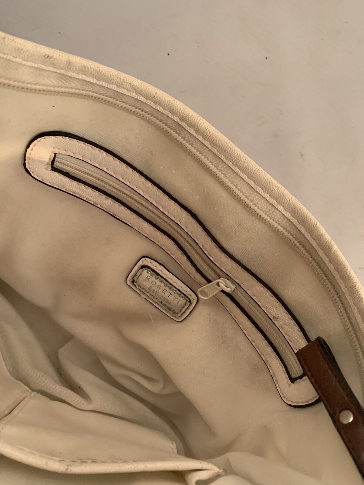 Rosetti White And Brown Purse