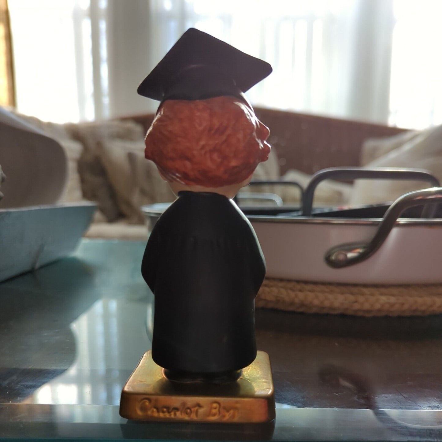 Vintage 1970 Goebel Redhead BYJ 69 Bachelor Degree Graduate Figurine  5.5" tall