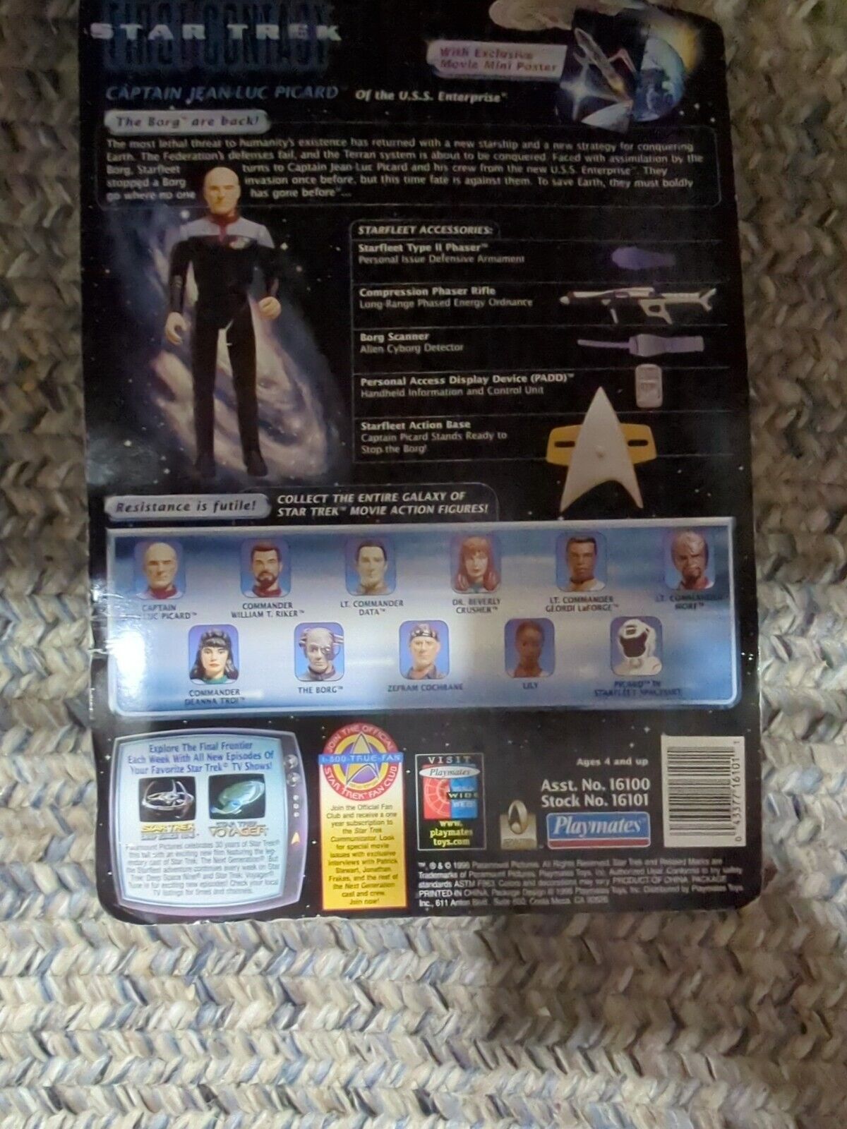 1996 Playmates Star Trek First Contact - Captain Jean-Luc Picard  6" Vintage