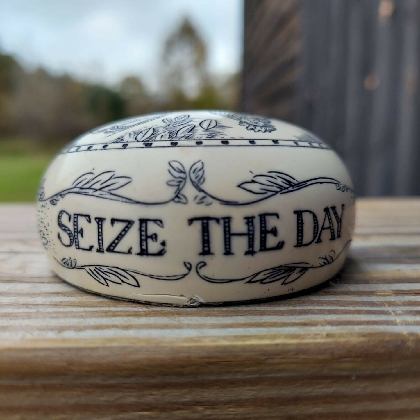 Carpe Diem Seize The Day Rooster Decorative Resin Desk Paperweight