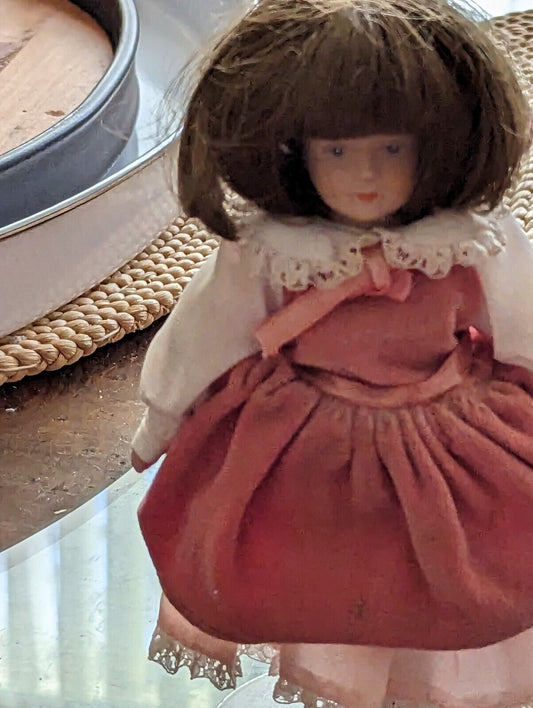 Vintage Gorham 8" Porcelain Doll with Stand