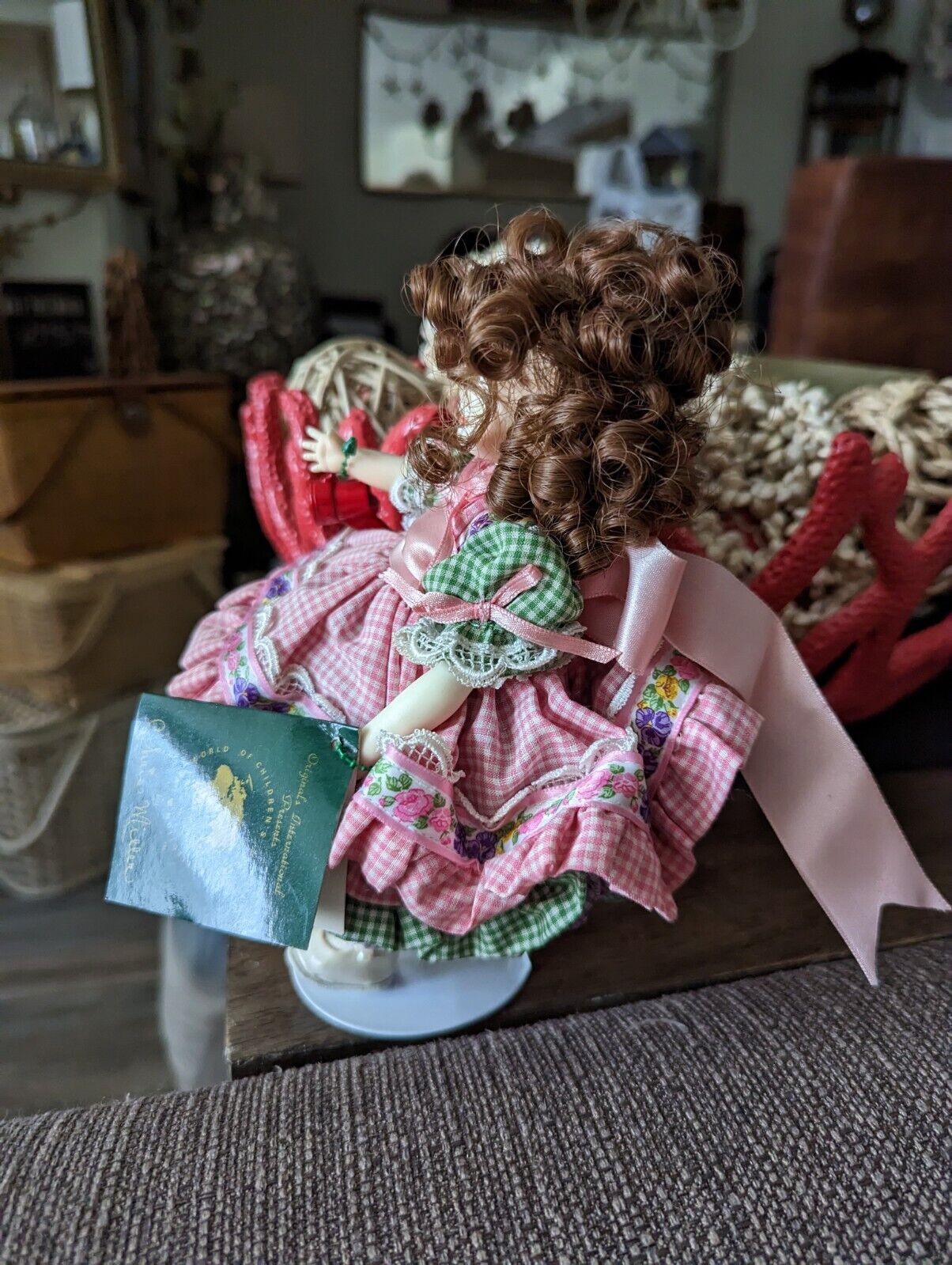 Vintage Doll "Marie, Marie , quite contrary" design by Chris Miller with stand