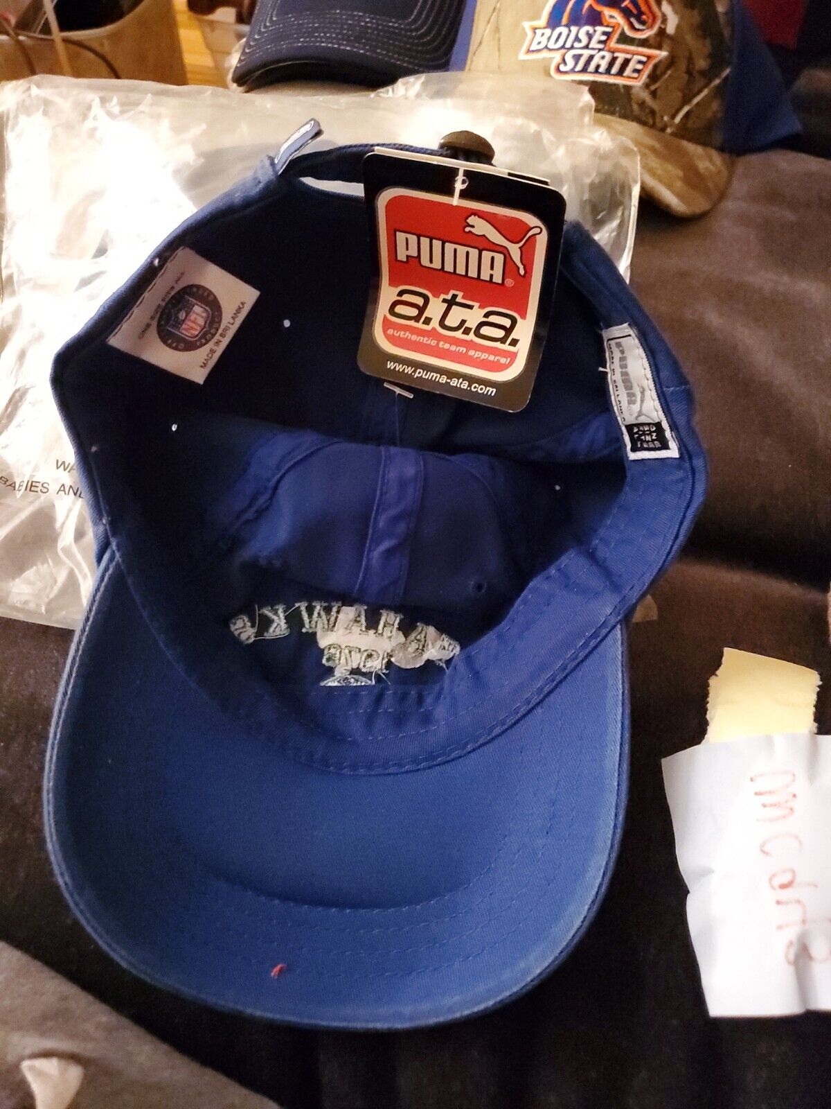 Vintage Puma NFL  Seahaks 1976 Football Blue  Cap