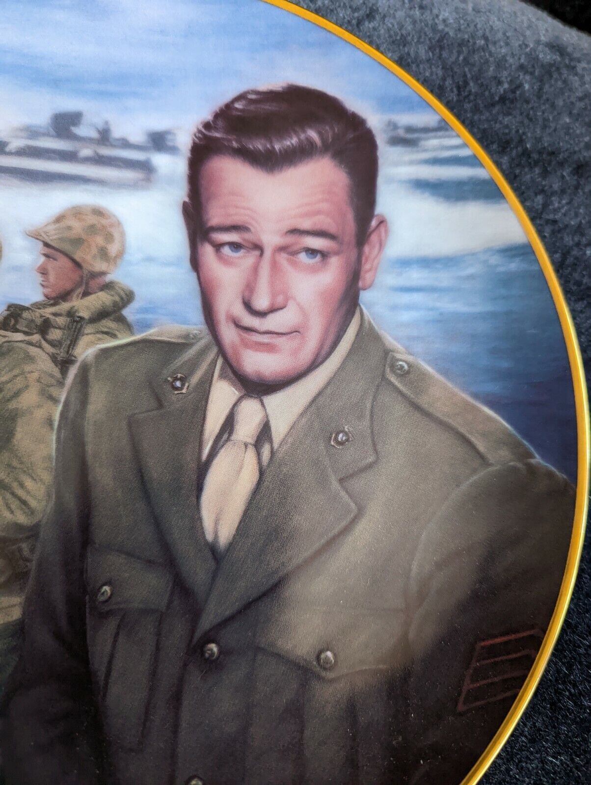 John Wayne Plate, Attack at Tarawa, Sands of Iwo Jima Susie Morton Movie Plate