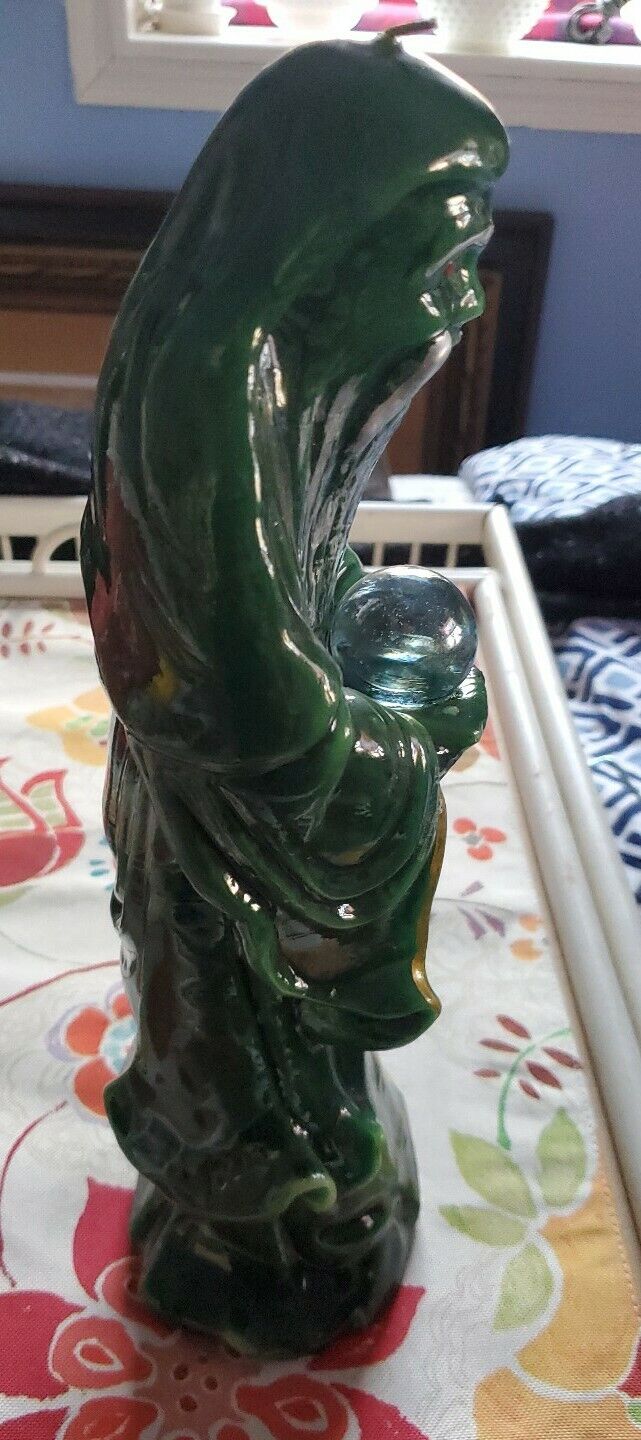 Green Sorcerer 14" Tall Candle