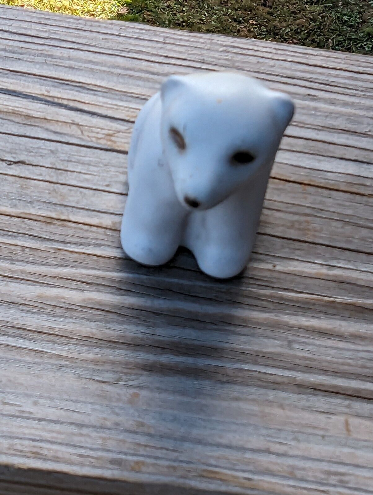 Vintage POD Studios Signed Miniature All White Polar Bear Figurine 3.5" Tall