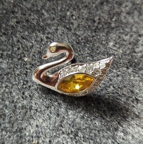 Swarovski Crystal Jewelry Swan Brooch Tack Pin