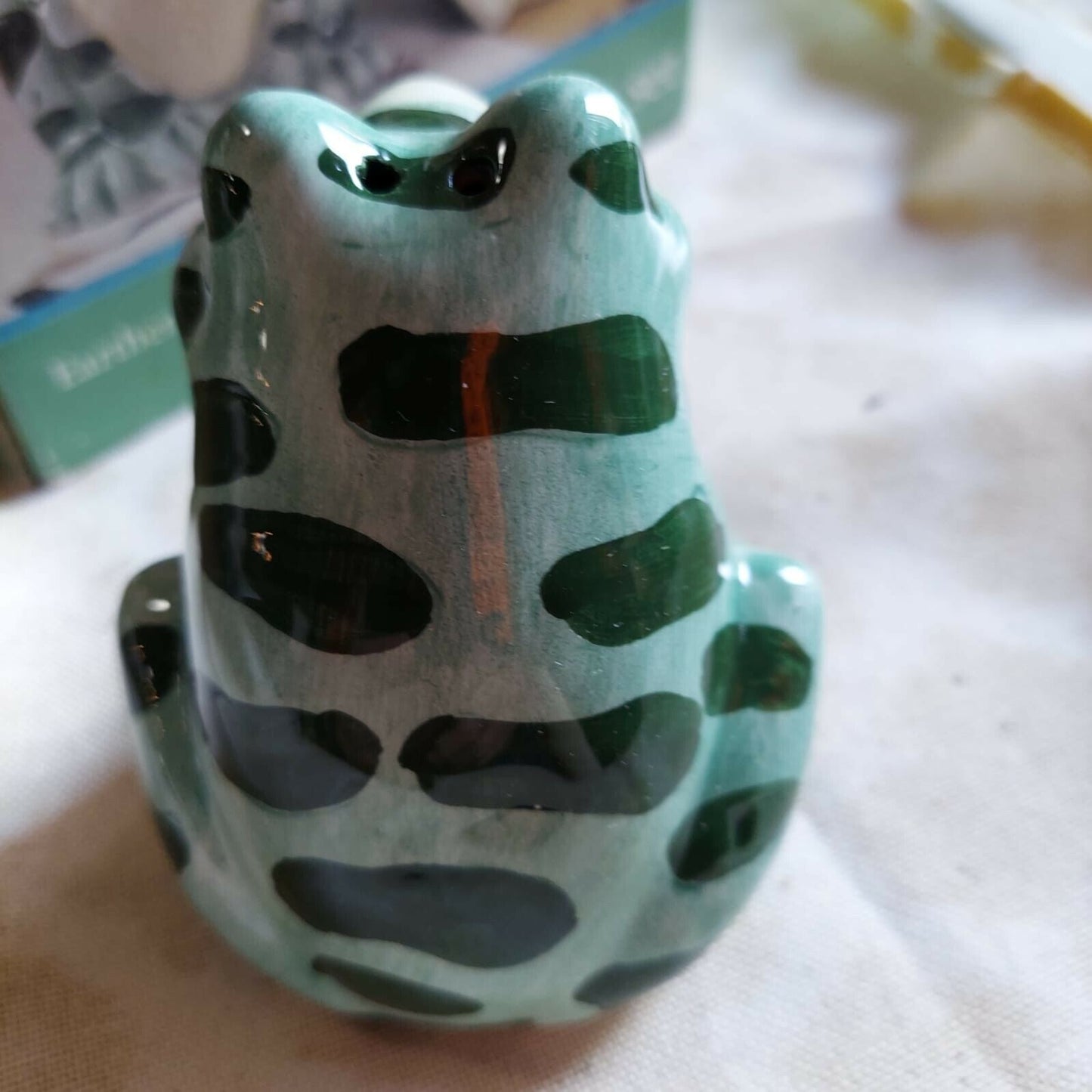 Earthware Frog Salt And Pepper Shakers set