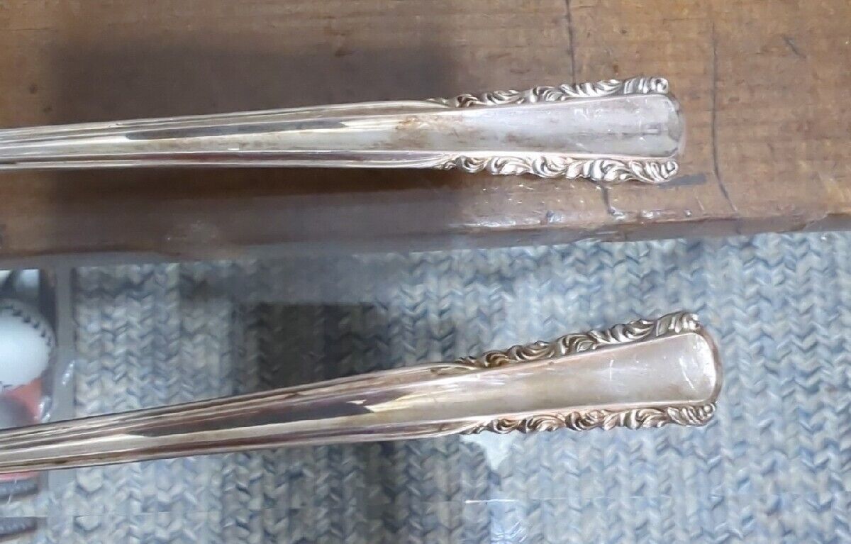 Two Holmes And Edwards Deep Plated Silver Serving Spoons