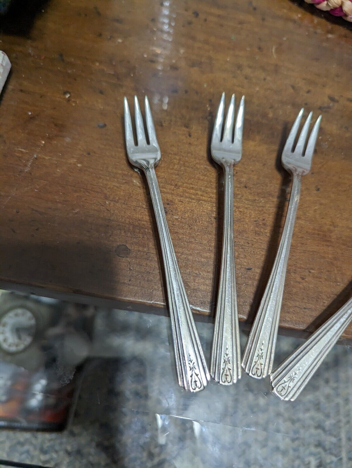 Set Of Four Vintage Avon Silver Plated Cocktail Forks