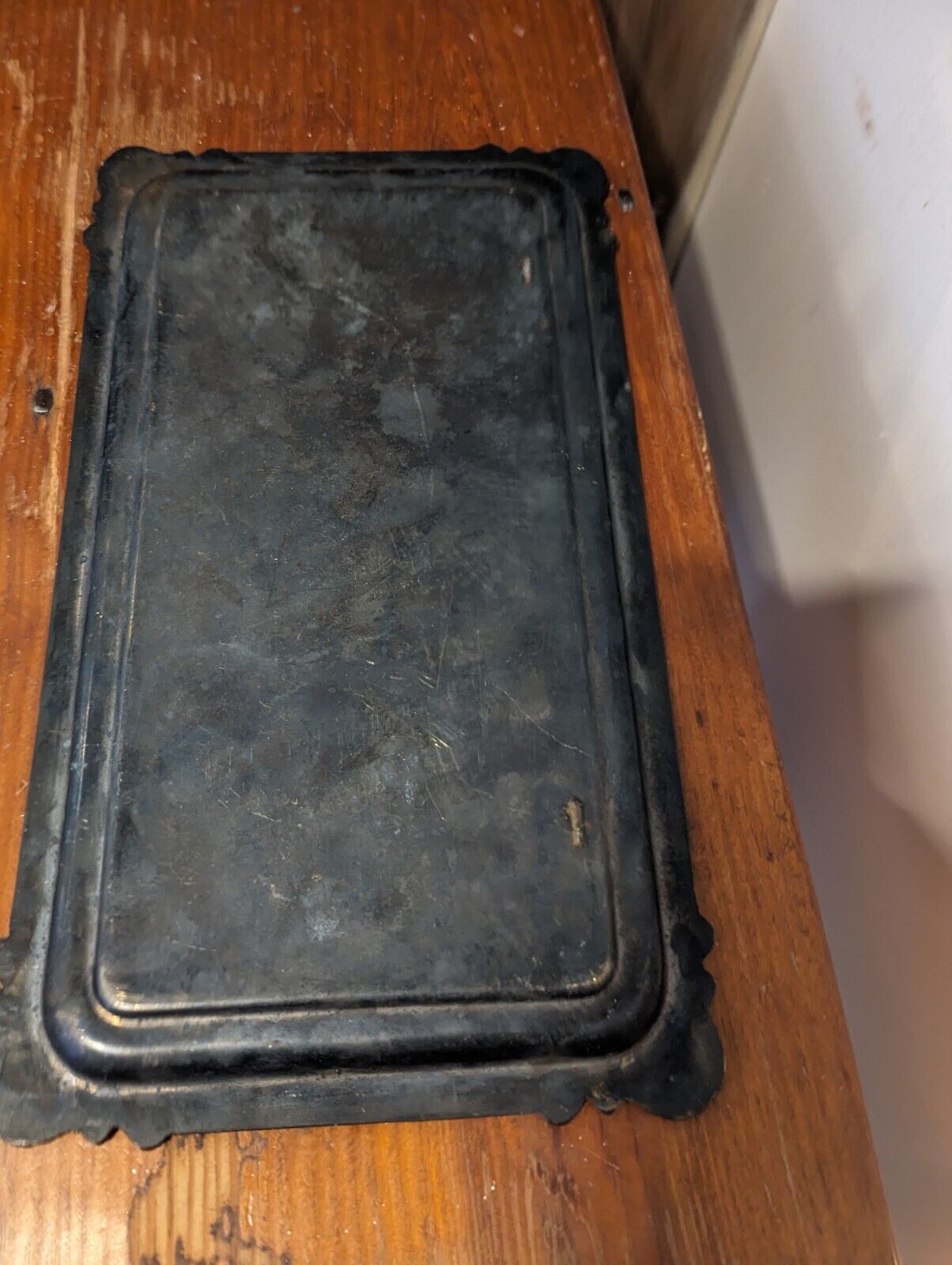 Vintage Egyptian Metal Rectangle Tray 12"X5"