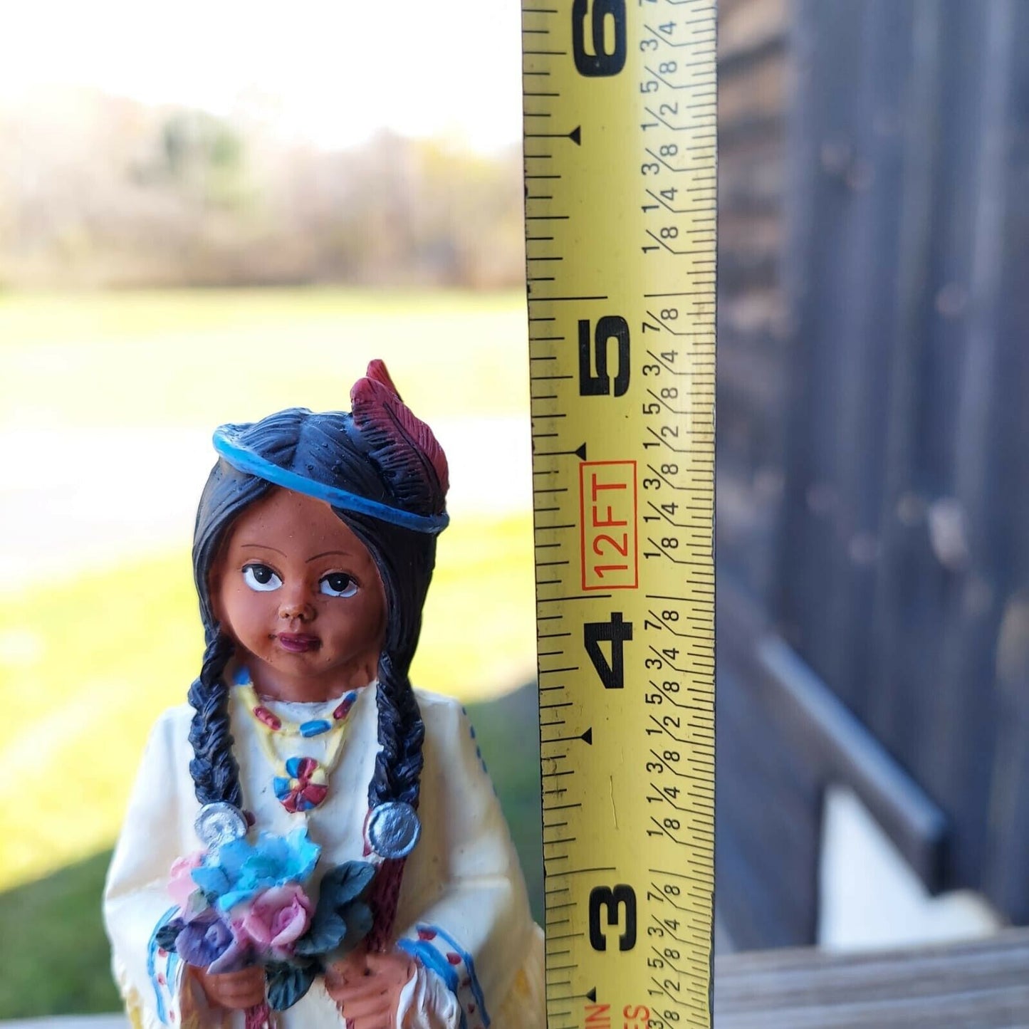 American Native Girl Ceramic Figurine