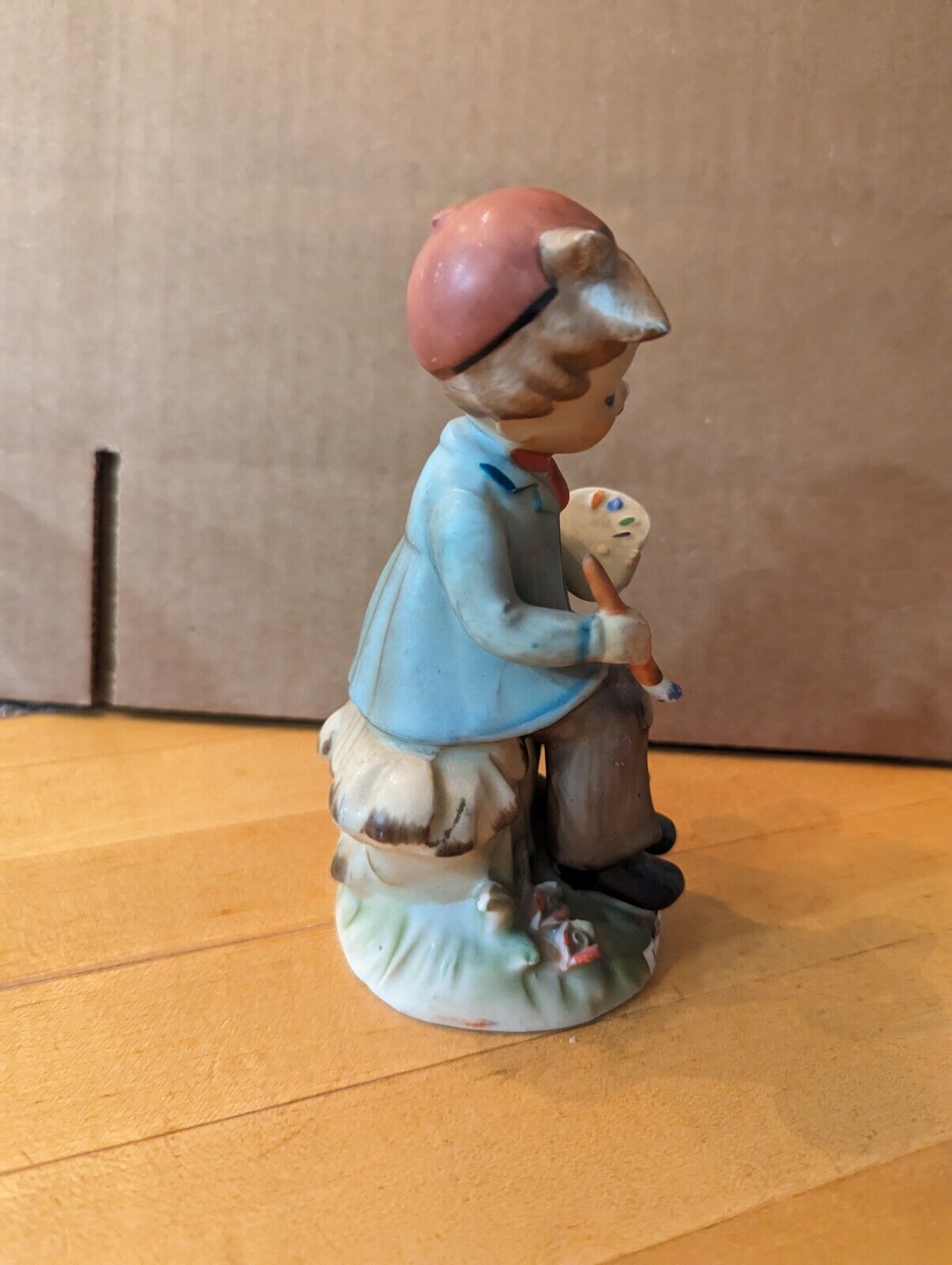 Erich Stauffer Little Bohemian Painter Figurine Porcelain U8543 Vintage Japan