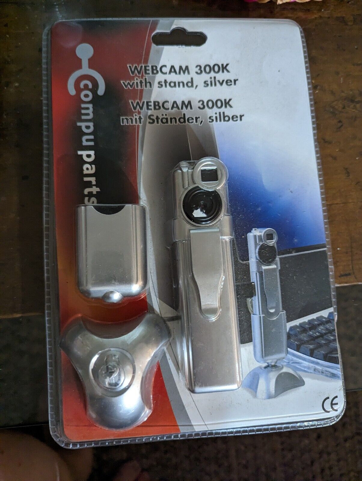 CompuParts Webcam 300K With Stand, Silver NIB Sealed